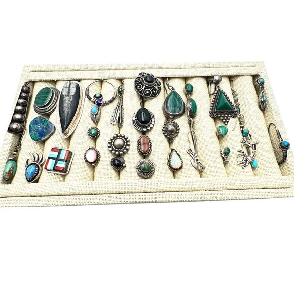 Southwest Sterling Silver Turquoise Gemstone Single Earrings Wear Or Craft 75 Gr - Picture 1 of 6